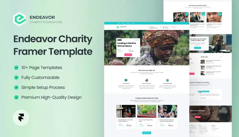 Endeavor Charity Framer Template