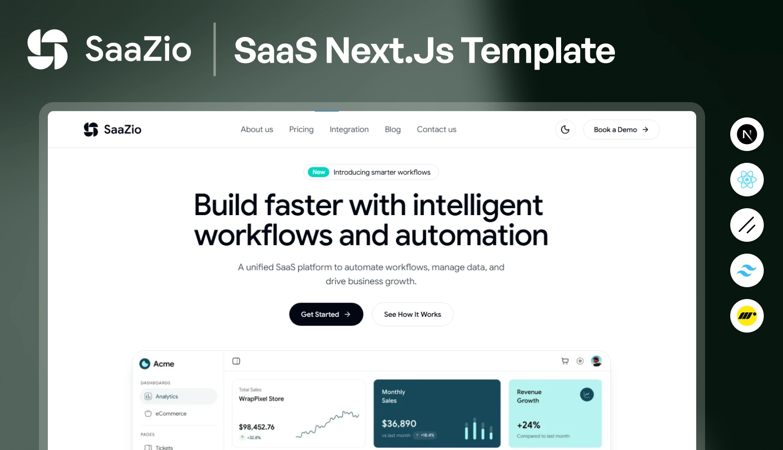 Saazio Nextjs Saas Template